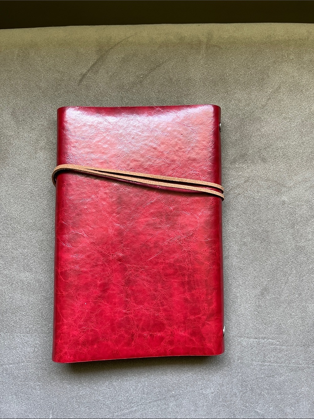 Embossed Red Butterfly Girl Faux Leather Journal - Picture 2 of 5
